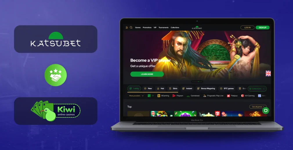 Katsubet Casino Logo und Startseite